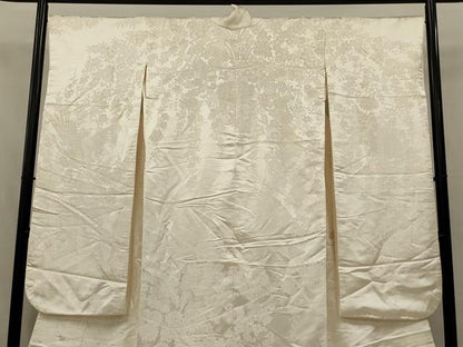 平和屋本店●白打掛　白無垢　和装　婚礼　結婚式　花嫁　神社挙式　唐織　飛鶴花尽くし　逸品　AABK2723ou