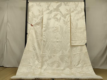 平和屋本店●白打掛　白無垢　和装　婚礼　結婚式　花嫁　神社挙式　飛鶴文　銀糸　逸品　AABK2727ou