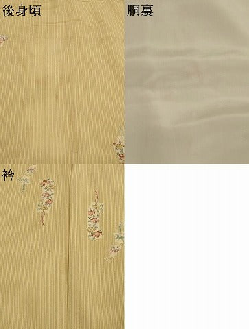 平和屋本店●お引きずり・お引き摺り　小紋　和装　舞台　舞妓　芸妓　芸者　衣装　短冊花文　逸品　AABK2729ou