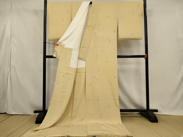 平和屋本店●お引きずり・お引き摺り　小紋　和装　舞台　舞妓　芸妓　芸者　衣装　短冊花文　逸品　AABK2729ou