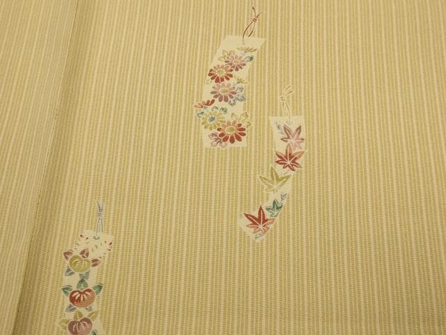 平和屋本店●お引きずり・お引き摺り　小紋　和装　舞台　舞妓　芸妓　芸者　衣装　短冊花文　逸品　AABK2729ou