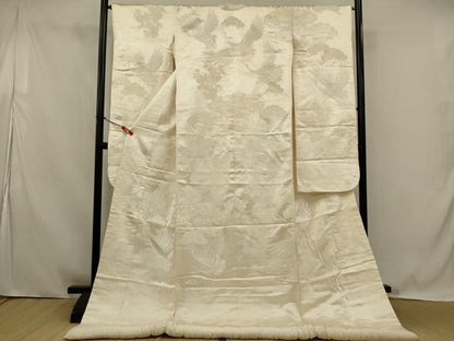 平和屋本店●白打掛　白無垢　和装　婚礼　結婚式　花嫁　神社挙式　駒刺繍　飛鶴松文　逸品　AABK2733ou