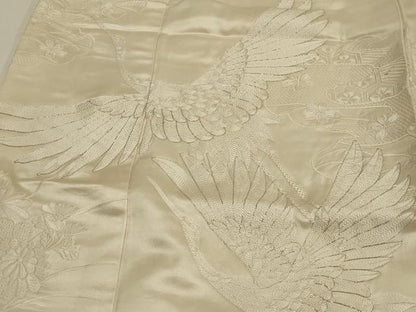 平和屋本店●白打掛　白無垢　和装　婚礼　結婚式　花嫁　神社挙式　駒刺繍　飛鶴松文　逸品　AABK2733ou