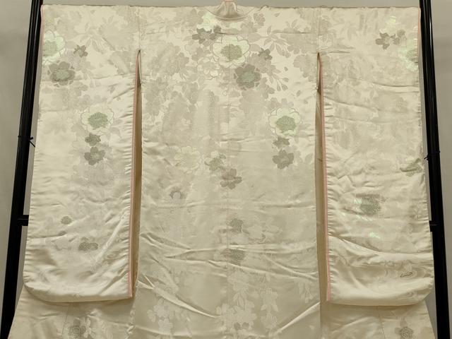 平和屋本店●白打掛　白無垢　和装　婚礼　結婚式　花嫁　神社挙式　唐織　枝垂れ桜　銀糸　逸品　AABK2736ou