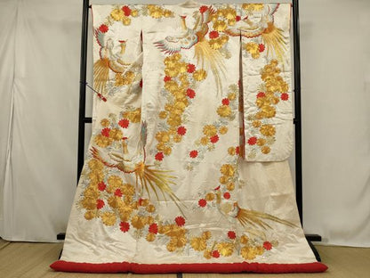 平和屋本店●色打掛　和装　婚礼　結婚式　花嫁　神社挙式　総刺繍　駒刺繍　鳳凰花文　金銀糸　逸品　AABK2740ou