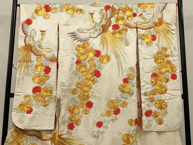 平和屋本店●色打掛　和装　婚礼　結婚式　花嫁　神社挙式　総刺繍　駒刺繍　鳳凰花文　金銀糸　逸品　AABK2740ou