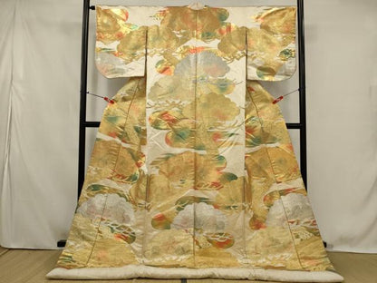 平和屋本店●色打掛　和装　婚礼　結婚式　花嫁　神社挙式　総刺繍　枝松文　金銀糸　逸品　AABK2744ou