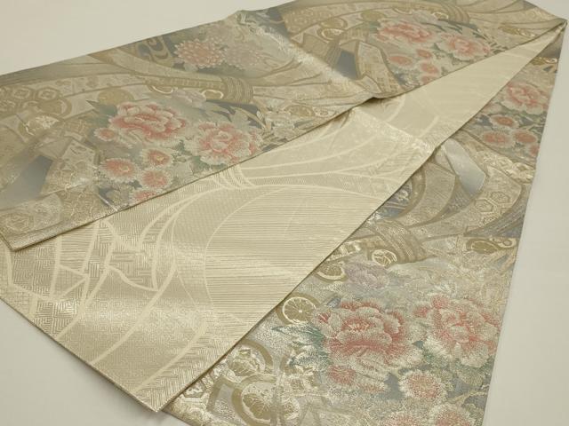 平和屋着物◎佐賀錦　両面　全通柄袋帯　慶長重ね　金銀糸　正絹　逸品　AABK2760ou