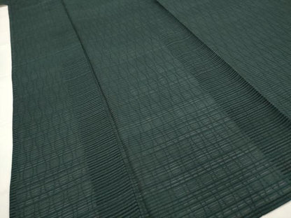 平和屋着物＊夏物　色無地　絽　立涌文様　百入茶色　正絹　逸品　AABK2762st