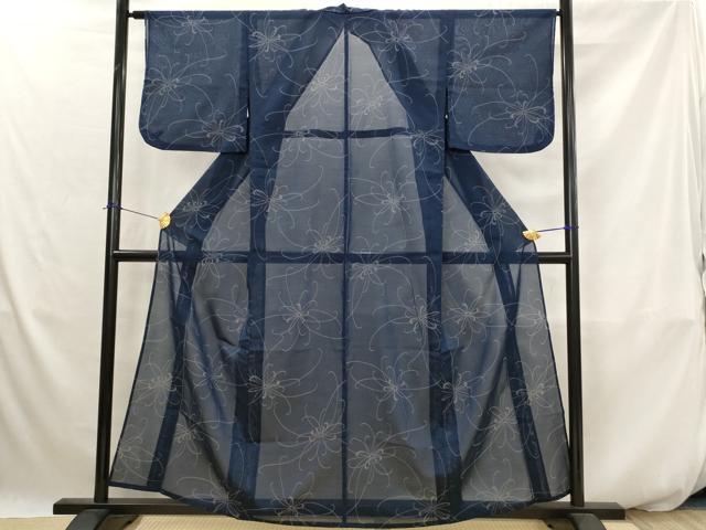 平和屋着物＊夏物　紗紬　舞花文　正絹　逸品　AABK2768st