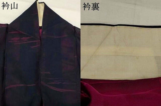 平和屋着物＊夏物　小紋　紗　風景文　正絹　逸品　AABK2769st