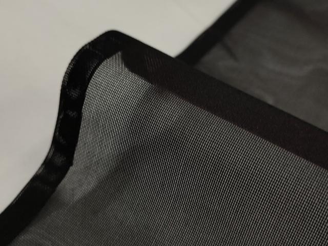 平和屋着物＊夏物　小紋　紗　笹の葉文　黒地　正絹　逸品　AABK2777st