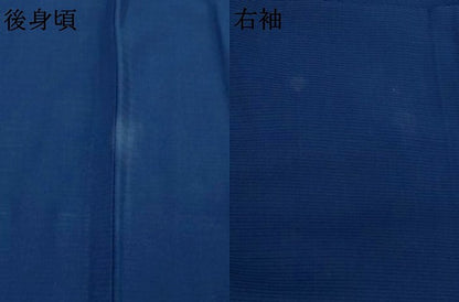 平和屋着物＊夏物　色無地　絽　留紺色　正絹　逸品　AABK2782st