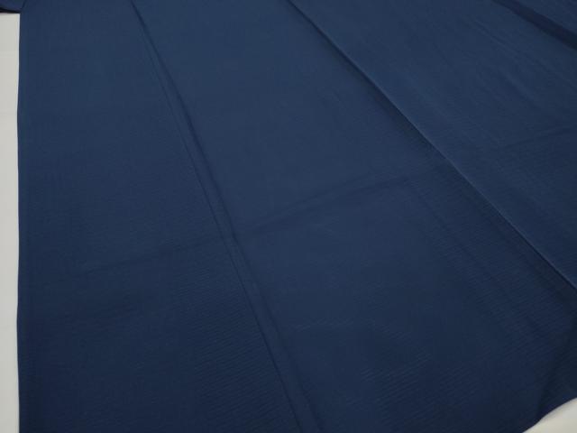 平和屋着物＊夏物　色無地　絽　留紺色　正絹　逸品　AABK2782st