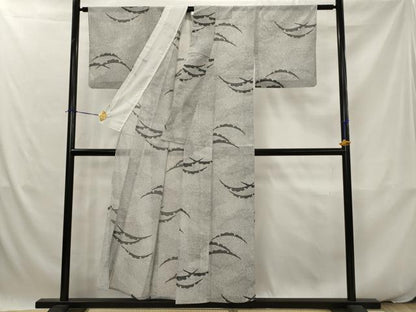 平和屋着物＊夏物　小紋　絽　雪芝文　洗える着物　AABK2784st