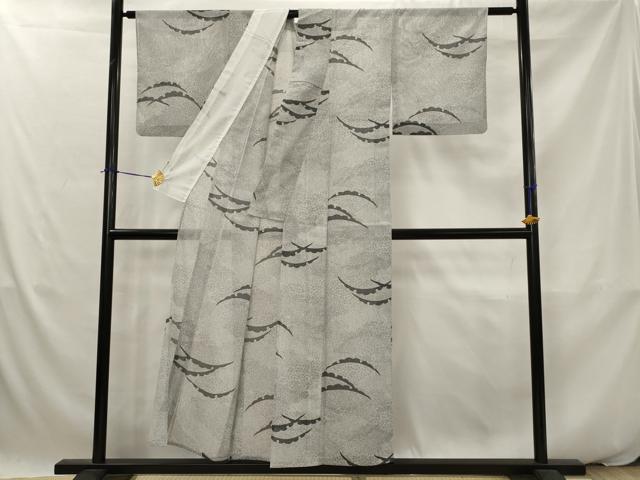 平和屋着物＊夏物　小紋　絽　雪芝文　洗える着物　AABK2784st