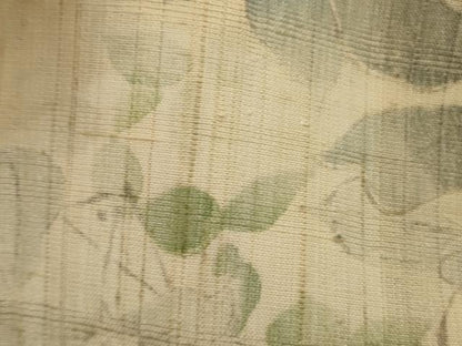 平和屋着物＊夏物　小紋　生紬　手描き　草花文　正絹　逸品　AABK2786st