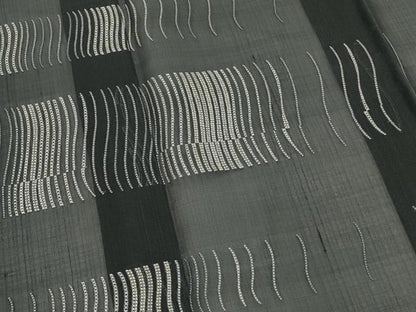 平和屋着物＊夏物　訪問着　紗　総刺繍　抽象文様　正絹　逸品　未使用　AABK2789st