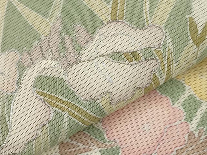 平和屋着物＊夏物　訪問着　絽　駒刺繍　草花文　銀彩　正絹　逸品　AABK2790st