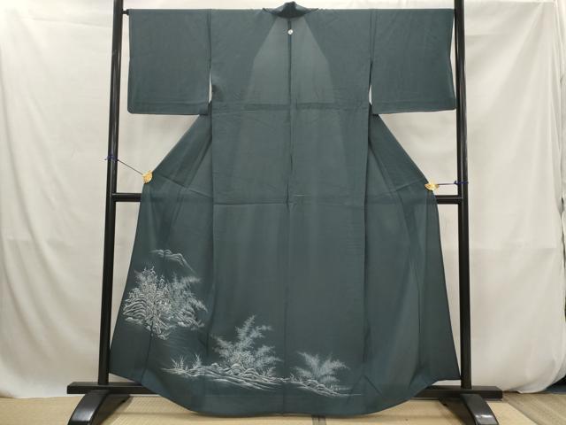 平和屋着物＊夏物　色留袖　絽　手描き　風景文　正絹　逸品　AABK2799st