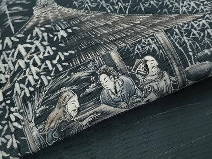 平和屋着物＊夏物　色留袖　絽　手描き　風景文　正絹　逸品　AABK2799st