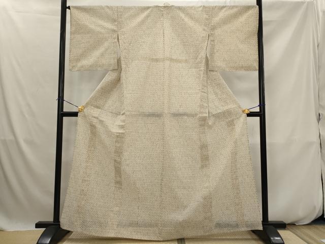 平和屋着物＊夏物　小紋　浴衣兼用　絣文様　綿麻　AABK2800st