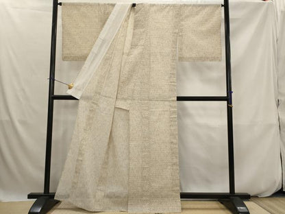 平和屋着物＊夏物　小紋　浴衣兼用　絣文様　綿麻　AABK2800st