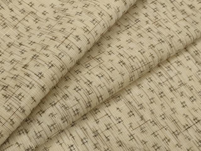 平和屋着物＊夏物　小紋　浴衣兼用　絣文様　綿麻　AABK2800st