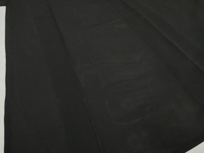 平和屋着物＊夏物　男性　黒紋付　絽　キングサイズ　洗える着物　AABK2804st