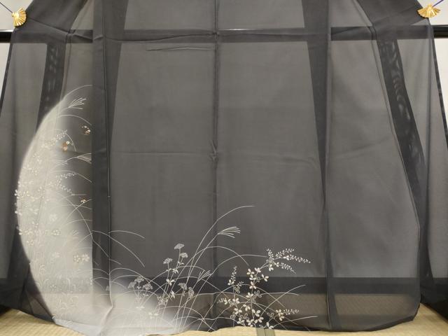 平和屋着物＊夏物　訪問着　絽　刺繍　薄　暈し染め　金糸　金彩　大丸・ますいわ屋扱い　正絹　逸品　AABK2825st