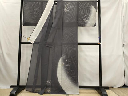 平和屋着物＊夏物　訪問着　絽　刺繍　薄　暈し染め　金糸　金彩　大丸・ますいわ屋扱い　正絹　逸品　AABK2825st
