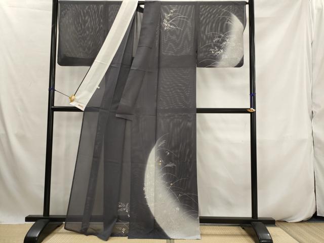 平和屋着物＊夏物　訪問着　絽　刺繍　薄　暈し染め　金糸　金彩　大丸・ますいわ屋扱い　正絹　逸品　AABK2825st