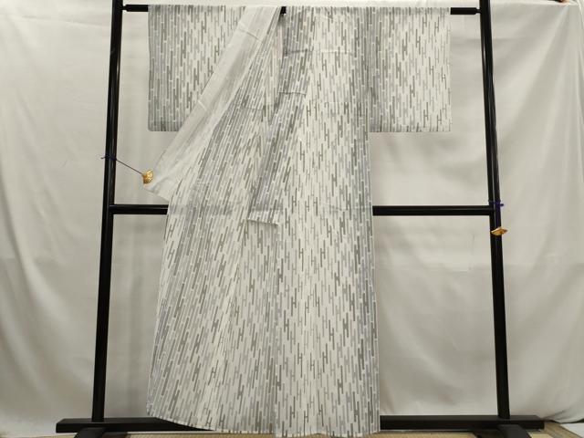 平和屋着物＊夏物　小紋　紗　エ霞文　洗える着物　AABK2830st