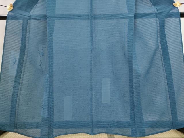 平和屋着物＊夏物　訪問着　変わり絽　刺繍　色紙枝花文　銀糸　正絹　逸品　AABK2834st