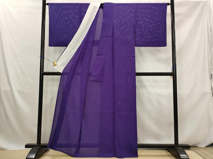 平和屋着物＊夏物　色無地　絽　青紫色　正絹　逸品　未使用　AABK2851st