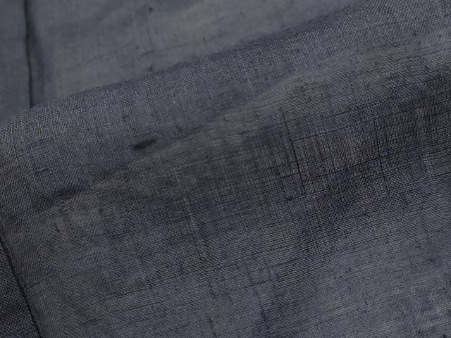 平和屋着物＊夏物　上布　藍鉄色　麻　逸品　AABK2853st