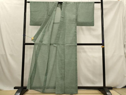 平和屋着物＊夏物　小紋　紗　霞文　洗える着物　AABK2854st