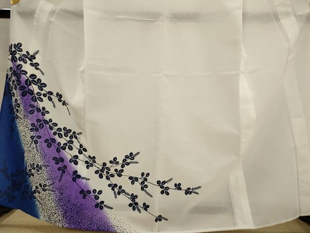 平和屋着物＊夏物　訪問着　紗　枝葉文　暈し染め　洗える着物　AABK2863st