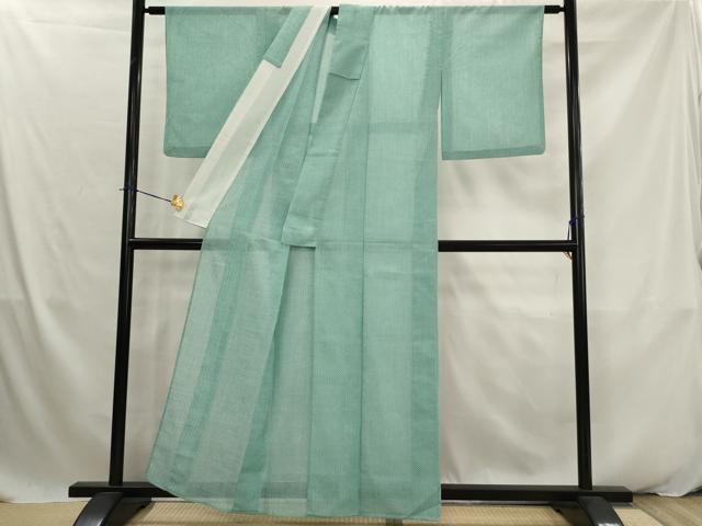 平和屋着物＊夏物　小紋　紗　十字文様　洗える着物　AABK2865st