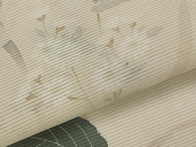 平和屋着物＊夏物　訪問着　絽　友禅　草花文　正絹　逸品　AABK2869st