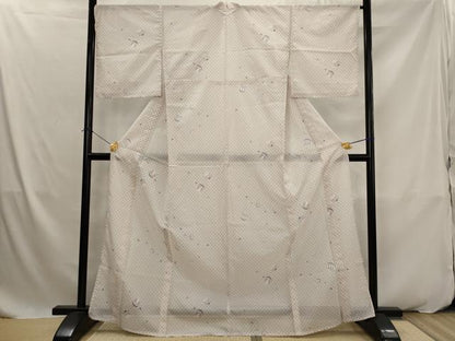 平和屋着物＊夏物　小紋　絽　毬　洗える着物　AABK2880st