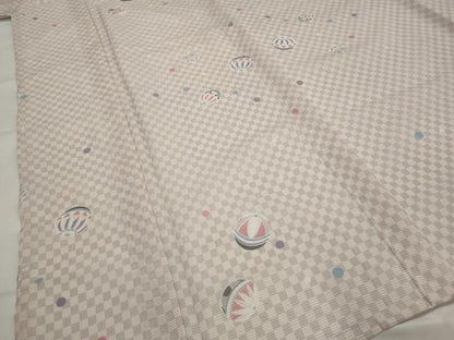 平和屋着物＊夏物　小紋　絽　毬　洗える着物　AABK2880st