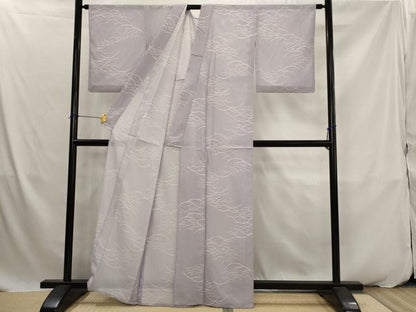 平和屋着物＊夏物　小紋　絽　芝草文　洗える着物　AABK2881st