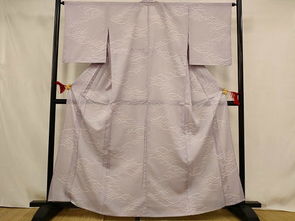平和屋着物＊夏物　小紋　絽　芝草文　洗える着物　AABK2881st