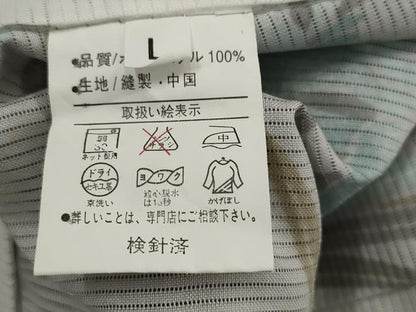 平和屋着物＊夏物　小紋　絽　草花文　洗える着物　AABK2882st