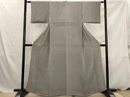 平和屋着物＊夏物　小紋　霞文　金彩　鬼しぼ縮緬　ますいわ屋扱い　正絹　逸品　AABK2885st