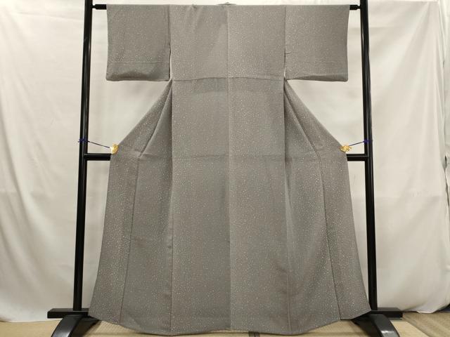 平和屋着物＊夏物　小紋　霞文　金彩　鬼しぼ縮緬　ますいわ屋扱い　正絹　逸品　AABK2885st