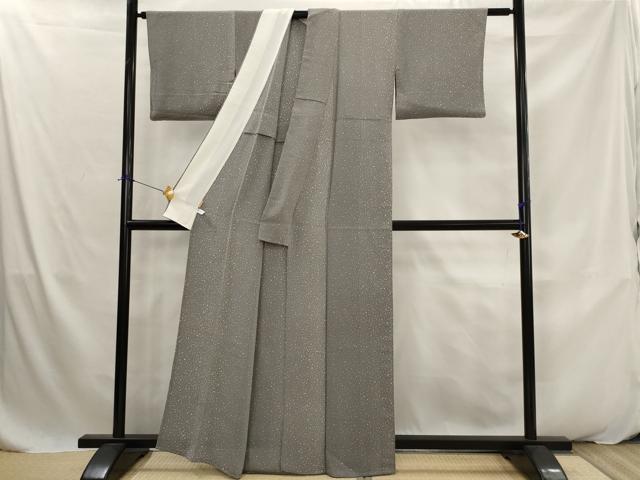 平和屋着物＊夏物　小紋　霞文　金彩　鬼しぼ縮緬　ますいわ屋扱い　正絹　逸品　AABK2885st