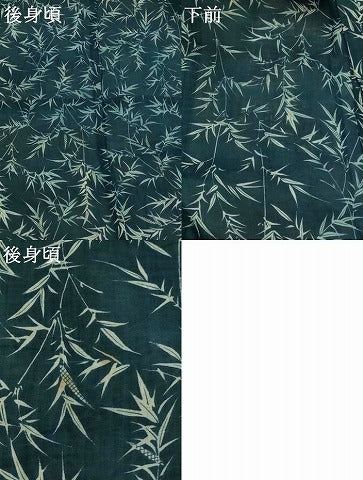 平和屋着物＊夏物　上布　笹の葉尽くし　麻　逸品　AABK2892st