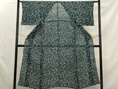 平和屋着物＊夏物　上布　笹の葉尽くし　麻　逸品　AABK2892st